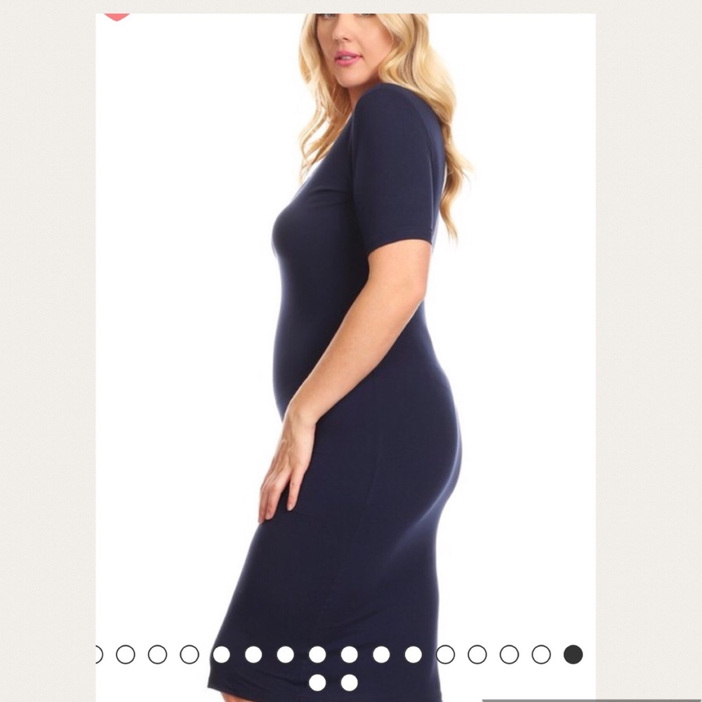 Short sleeve crew neck Midi bodycon Dress